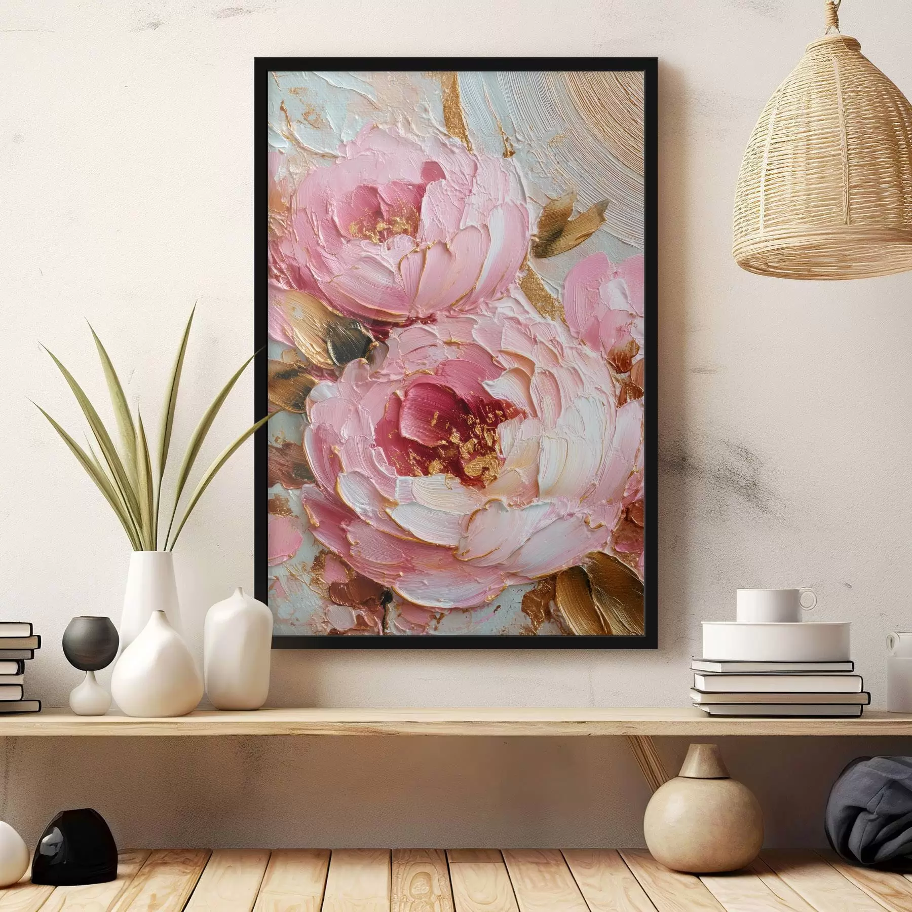 carta da parati Petali volumetrici: arte dell'impasto con texture vivida nr. f45251