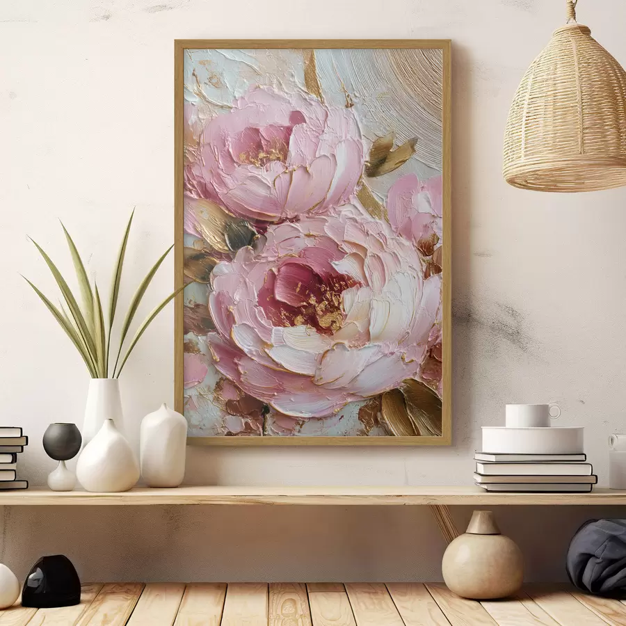 carta da parati Petali volumetrici: arte dell'impasto con texture vivida nr. f45251