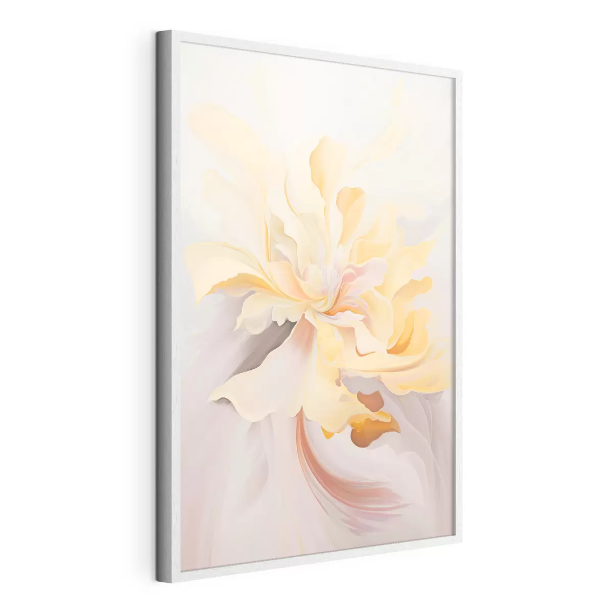 Poster Fiore delicato: pittura astratta in toni pastello f45256