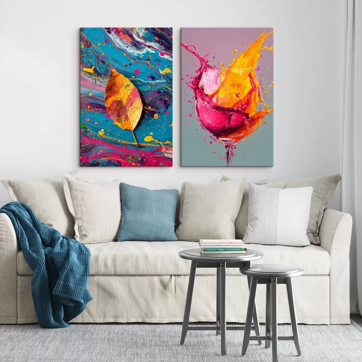 carta da parati Astrazione espressiva con elementi della natura e bevande nr. m00570