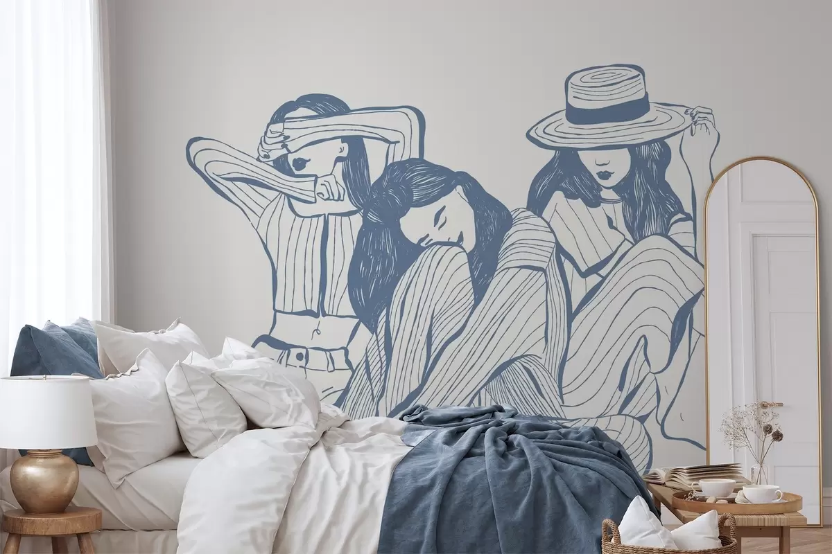 carta da parati Sfumature di blu per le ragazze nr. w04384v1