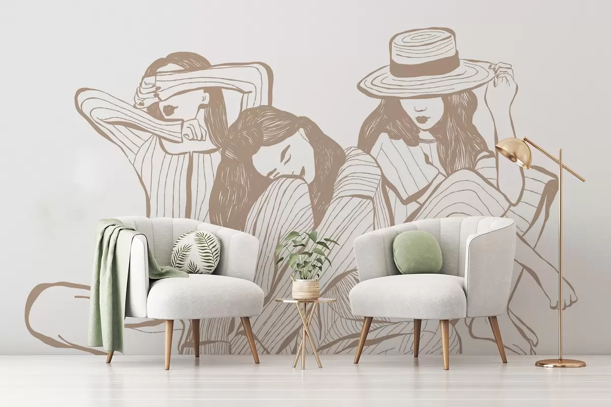 carta da parati Sfumature di beige per le ragazze nr. w04384v2