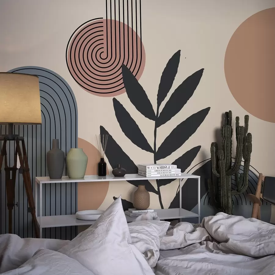 carta da parati Foglie geometriche nr. w04385