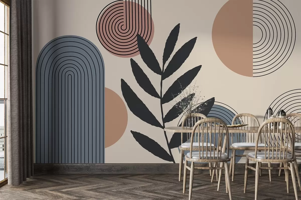 carta da parati Foglie geometriche nr. w04385