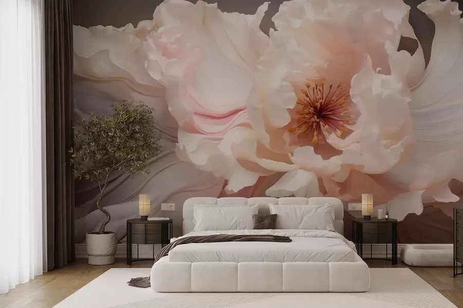 Carta da parati Floreale Fiore astratto in morbide tonalità pastello n. w04346