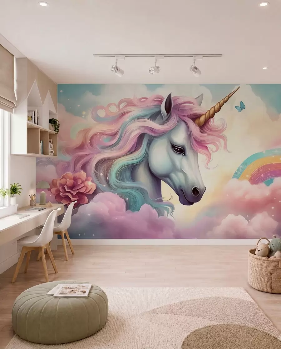 carta da parati Unicorno dai mille colori nr. w04372