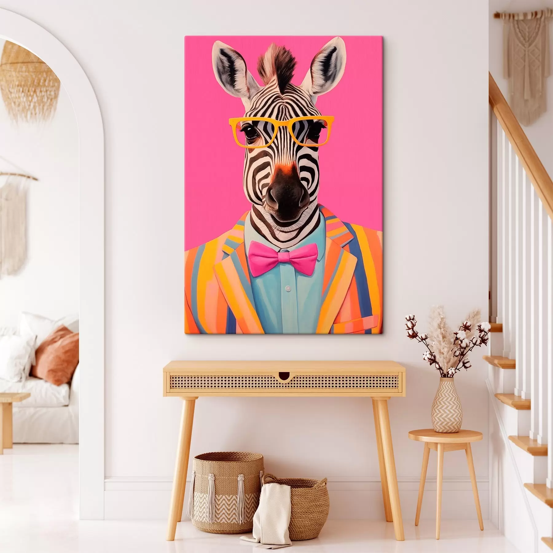 carta da parati Zebra in abito e occhiali nr. s45307