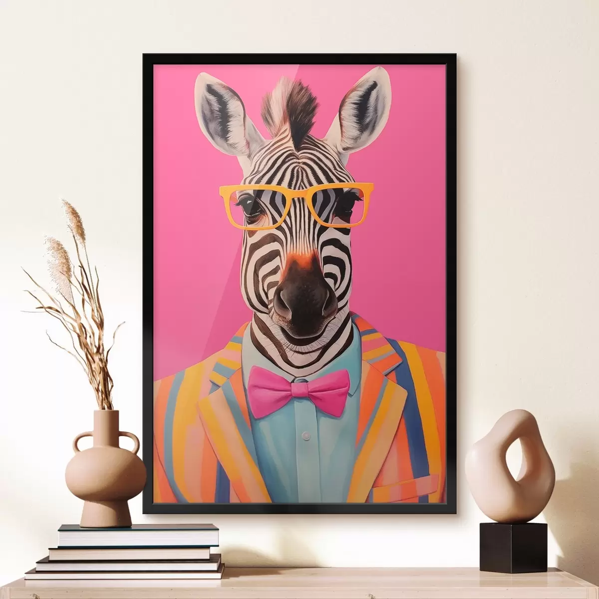 Poster Zebra in abito e occhiali f45307