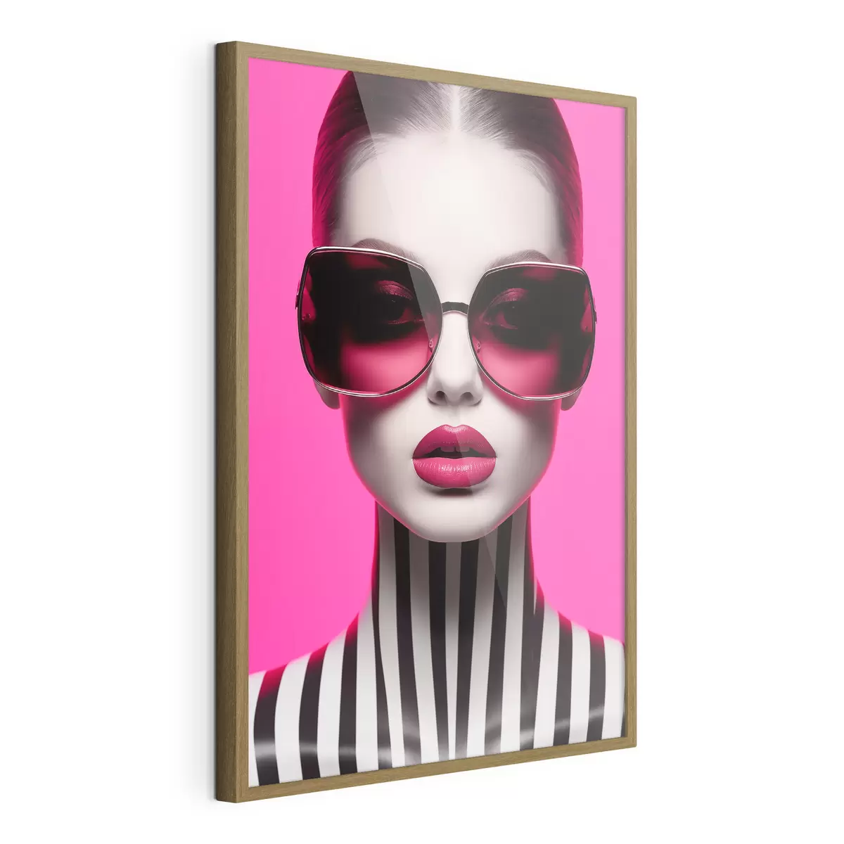 Poster Donna con grandi occhiali f45316