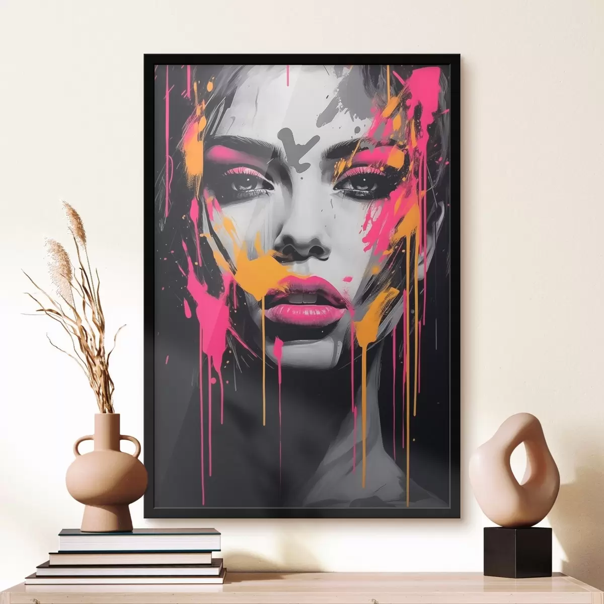 Poster Ritratto femminile con dipinti f45318