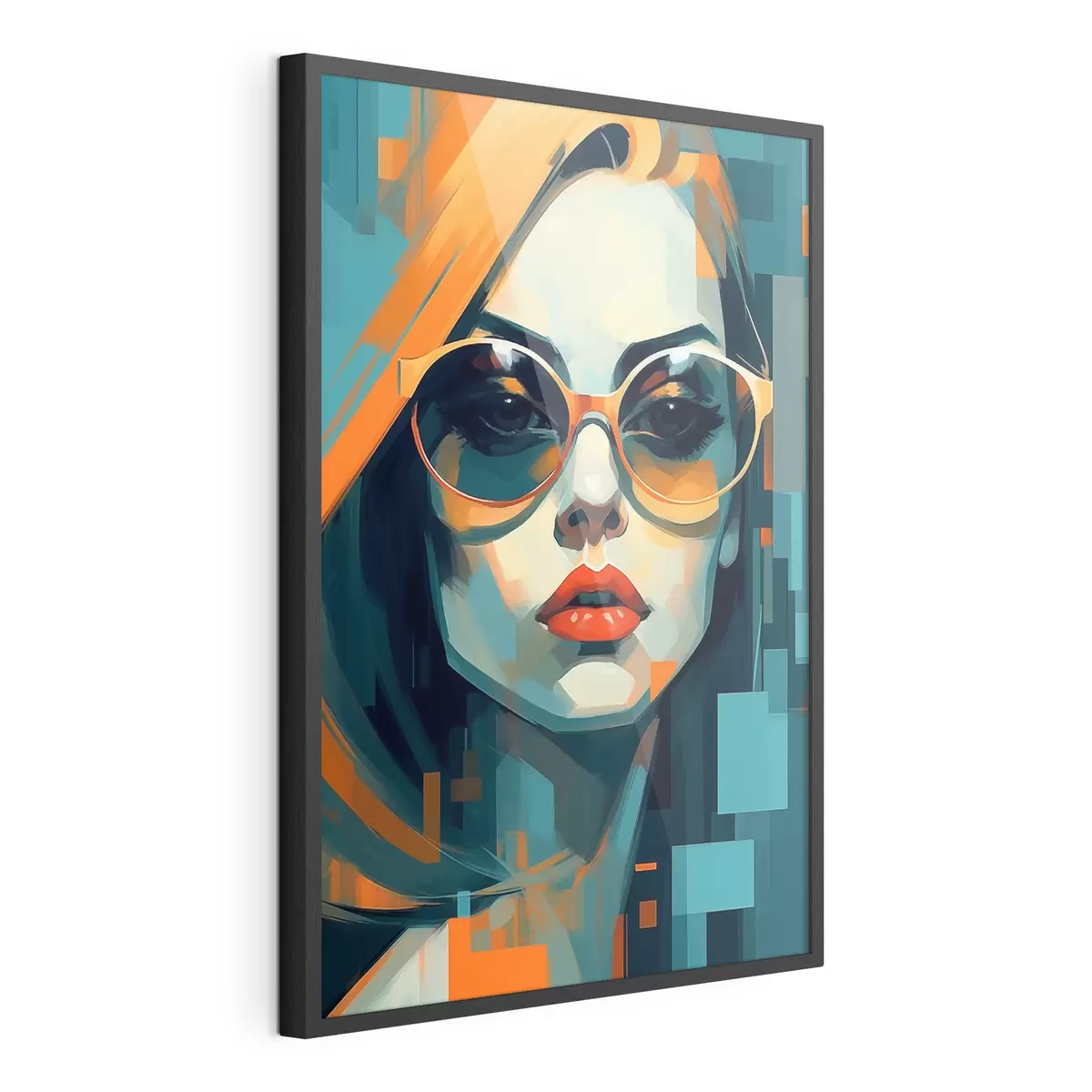 Poster Donna con occhiali da sole in stile pop art digitale f45327