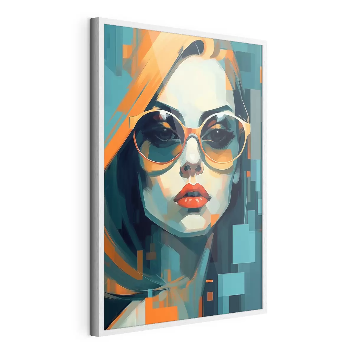 Poster Donna con occhiali da sole in stile pop art digitale f45327
