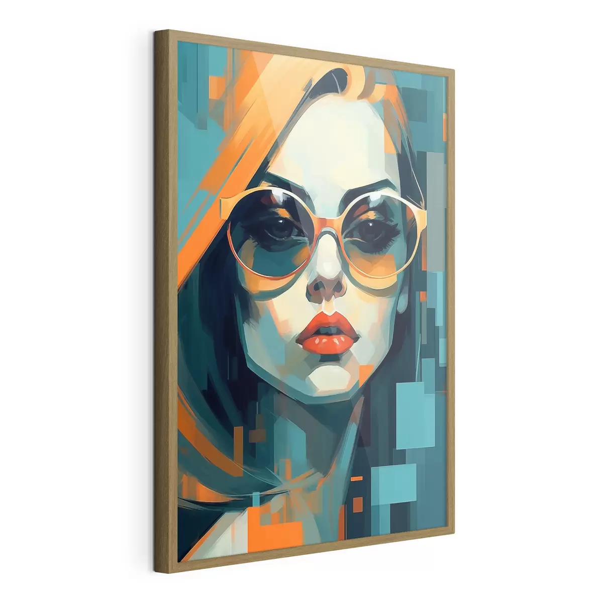 Poster Donna con occhiali da sole in stile pop art digitale f45327