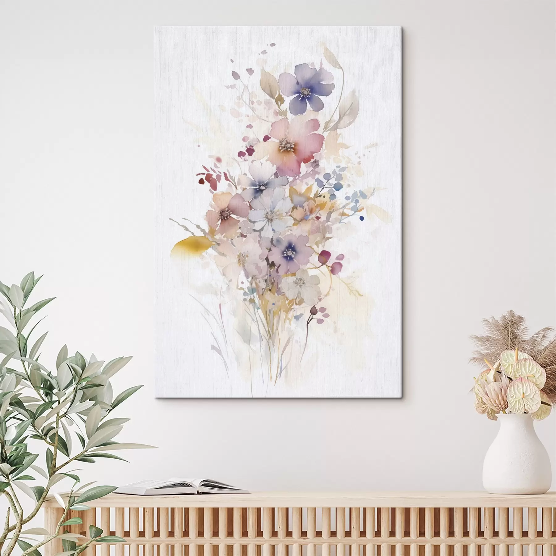 carta da parati Fiori ad imitazione dell'acquerello nr. s45353