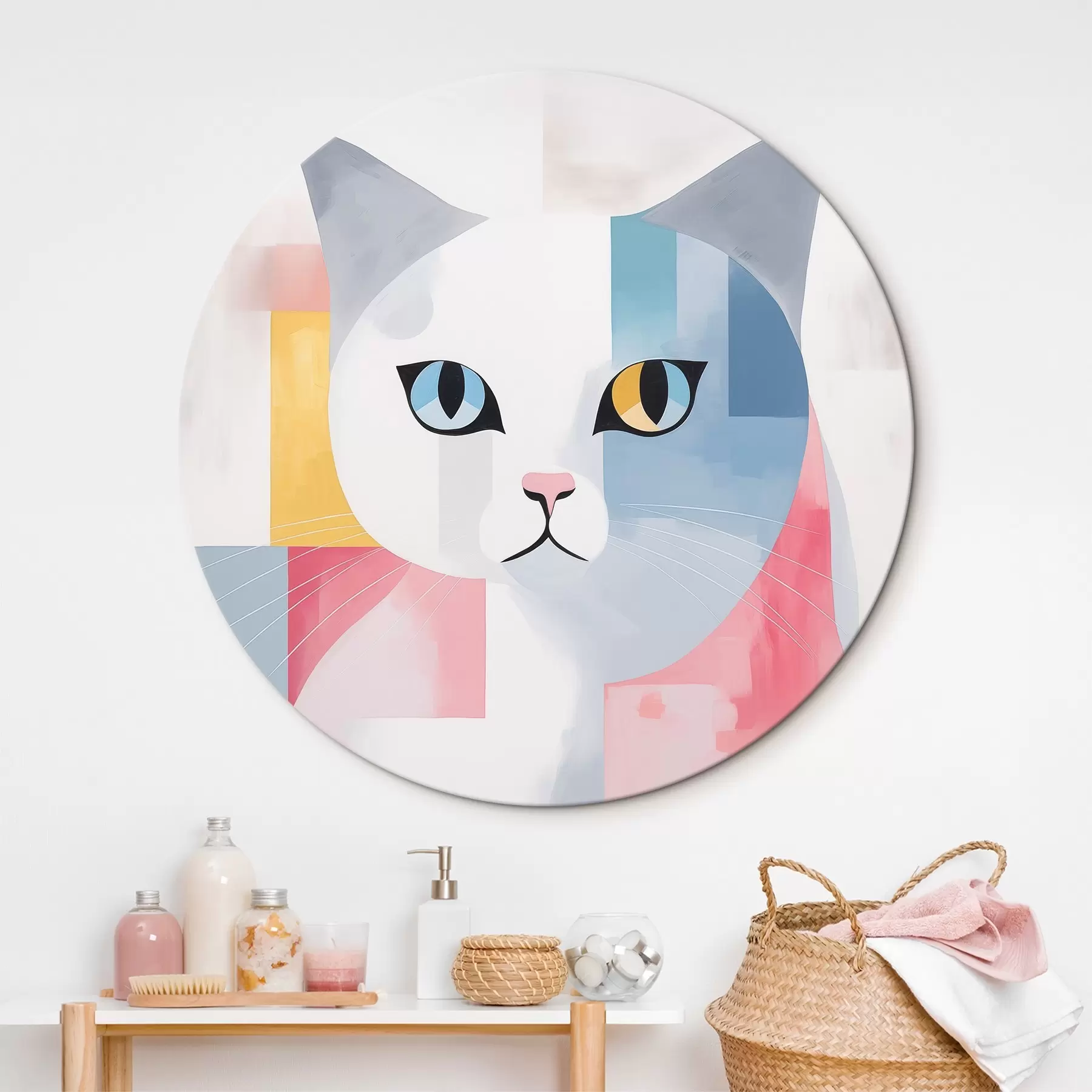 carta da parati Ritratto astratto di un gatto nr. r45358