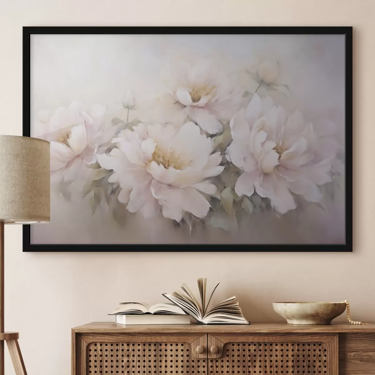 Poster Imitazione di peonie in pittura f45345