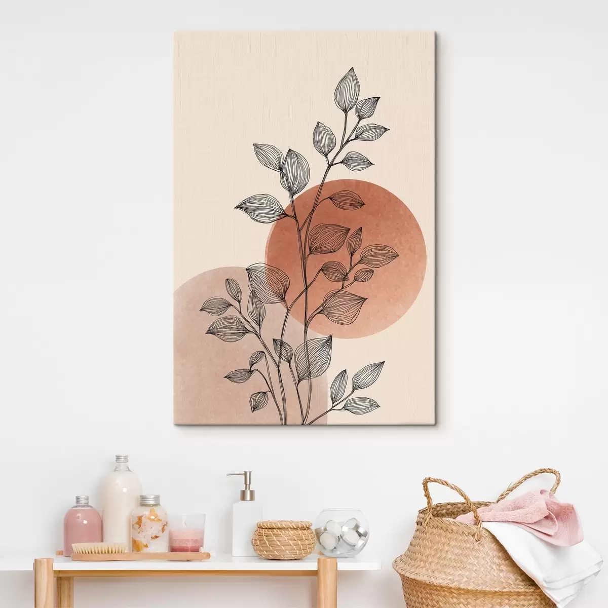 carta da parati Tramonto e foglie nr. s45391