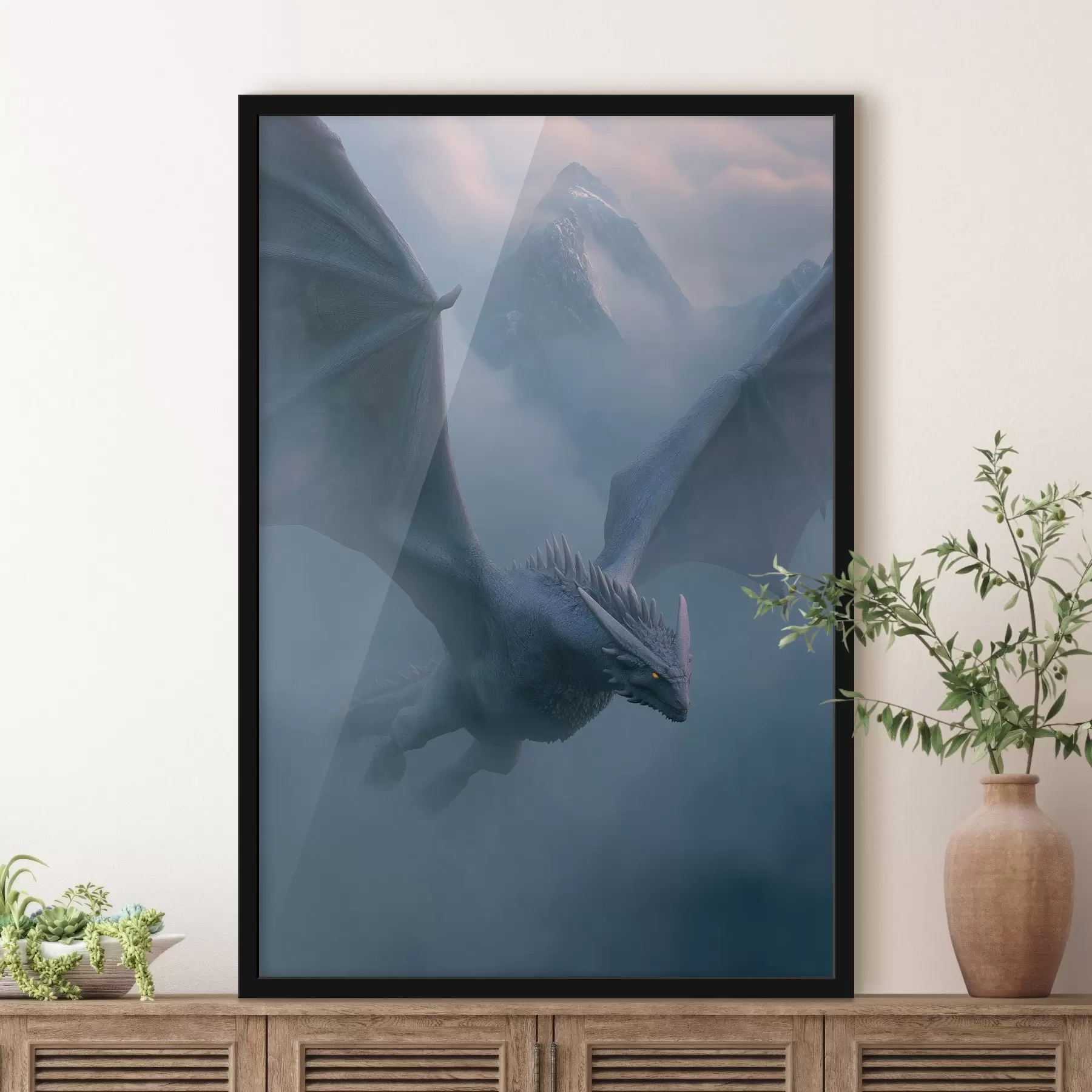 carta da parati Drago scuro nel cielo nr. f45411