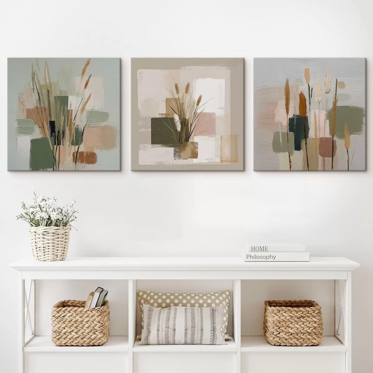 carta da parati Composizione di fiori e delicate pennellate nr. m00594