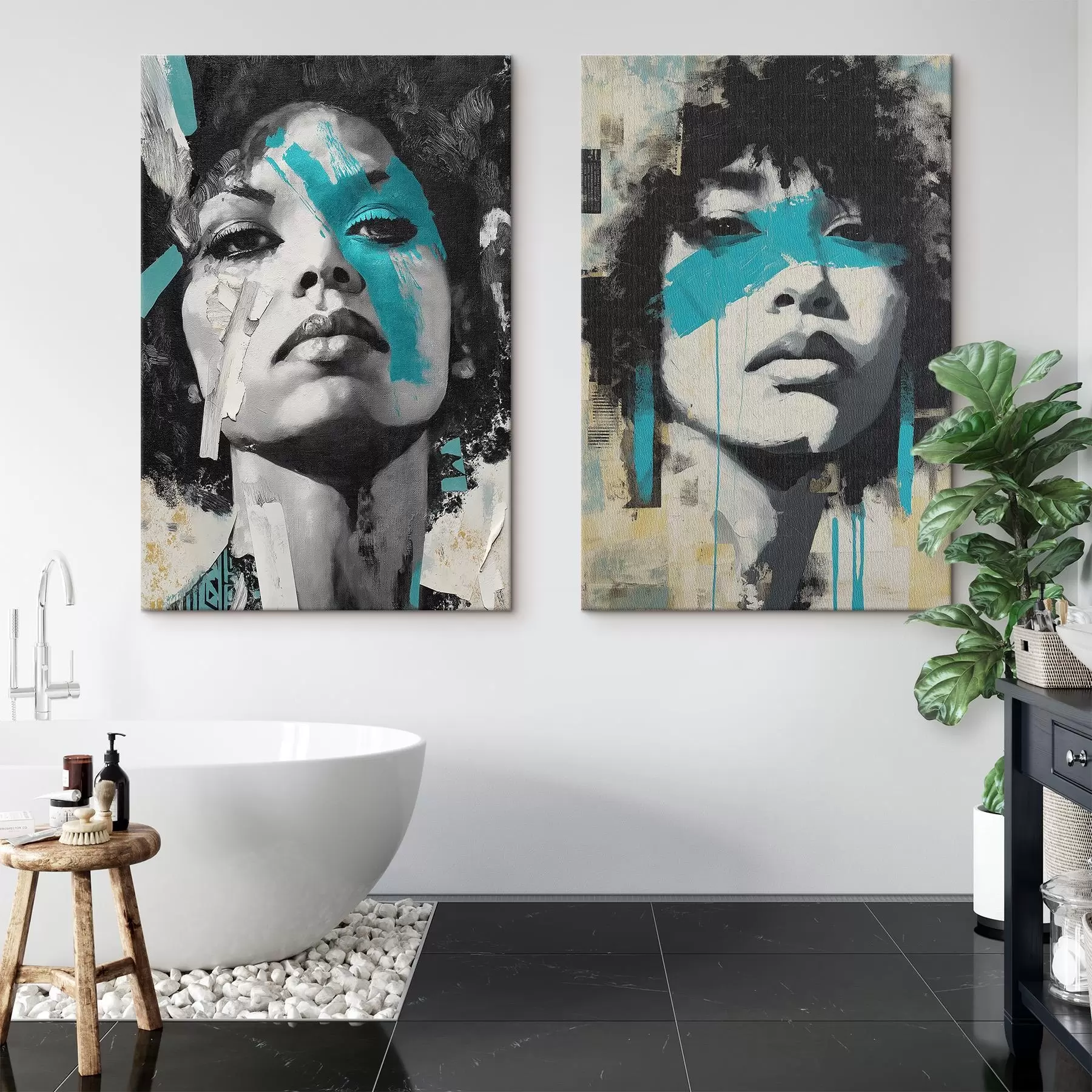 carta da parati Volto femminile astratto nr. m00602