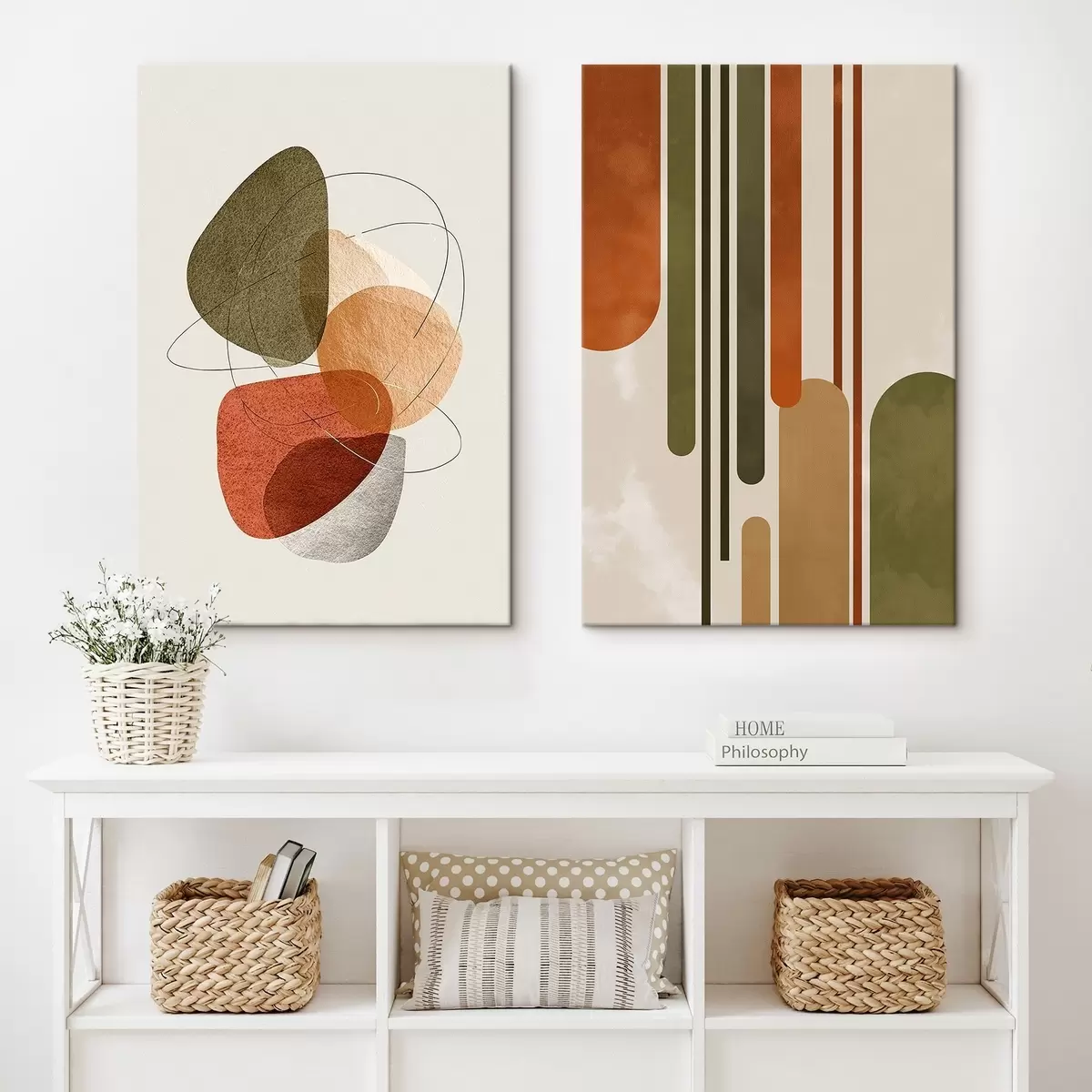 carta da parati Linee e cerchi di vari colori nr. m00608