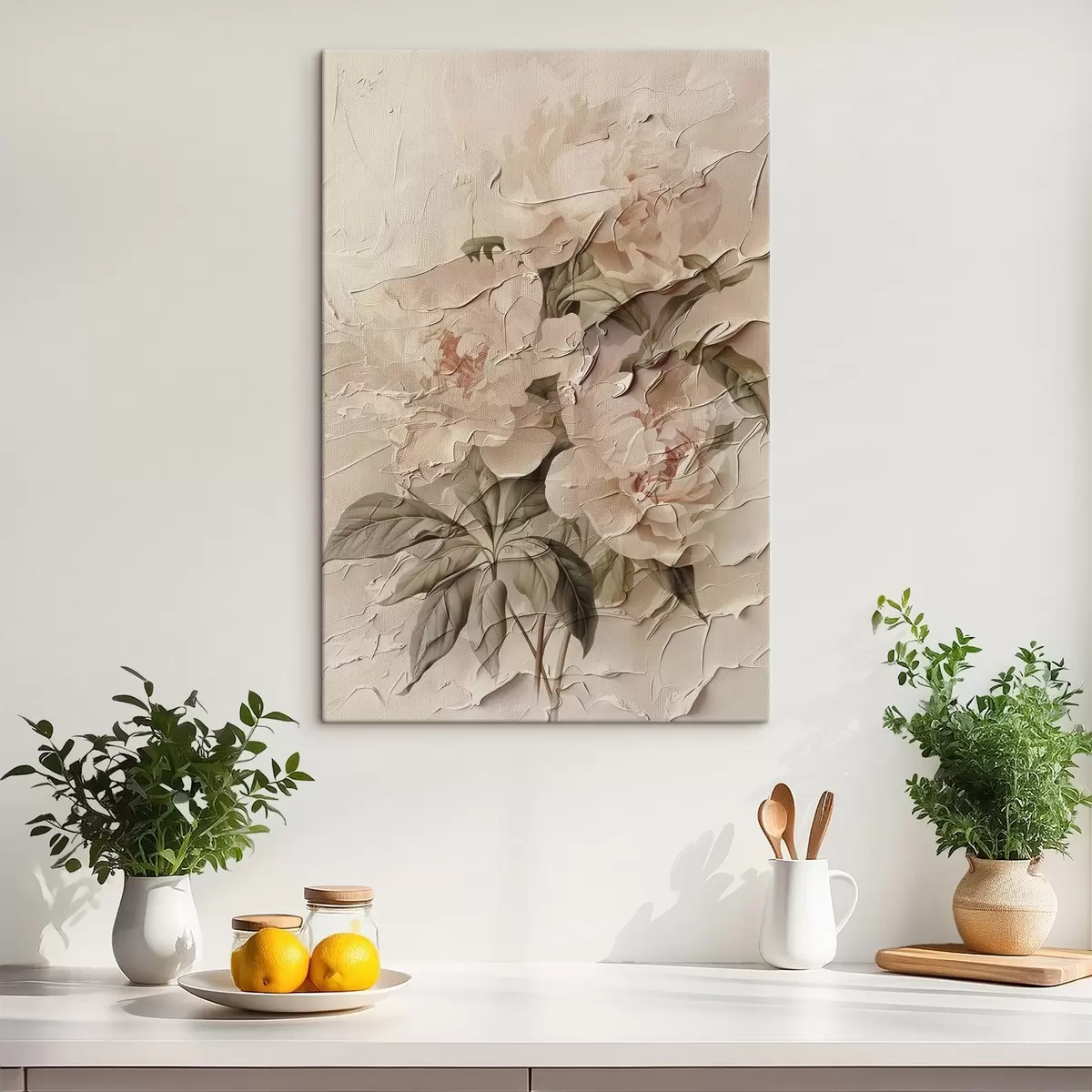 carta da parati Lussureggiante bouquet di peonie in stile acquerello su sfondo chiaro nr. s45336