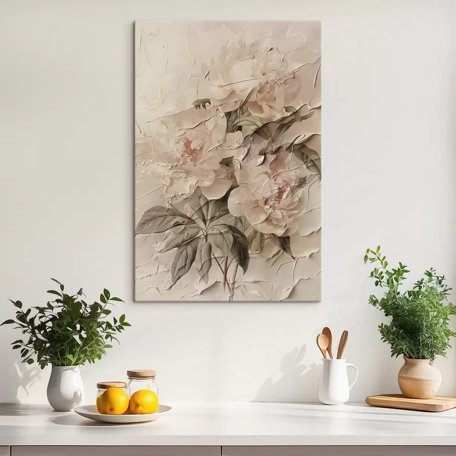 carta da parati Lussureggiante bouquet di peonie in stile acquerello su sfondo chiaro nr. s45336