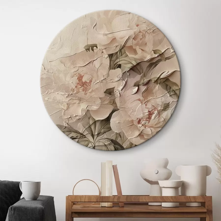 carta da parati Lussureggiante bouquet di peonie in stile acquerello su sfondo chiaro nr. r45336