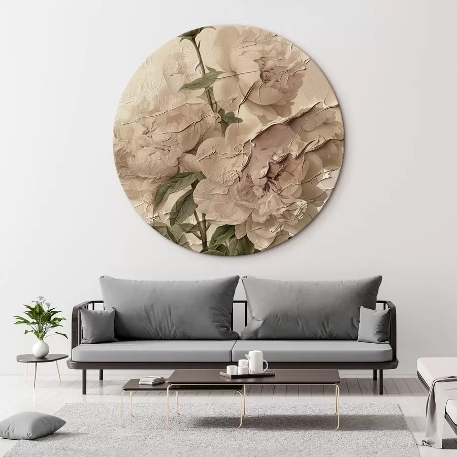 carta da parati Un lussureggiante bouquet di peonie su uno sfondo chiaro nr. r45337