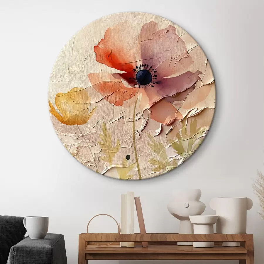 carta da parati Composizione floreale traslucida su sfondo chiaro nr. r45338