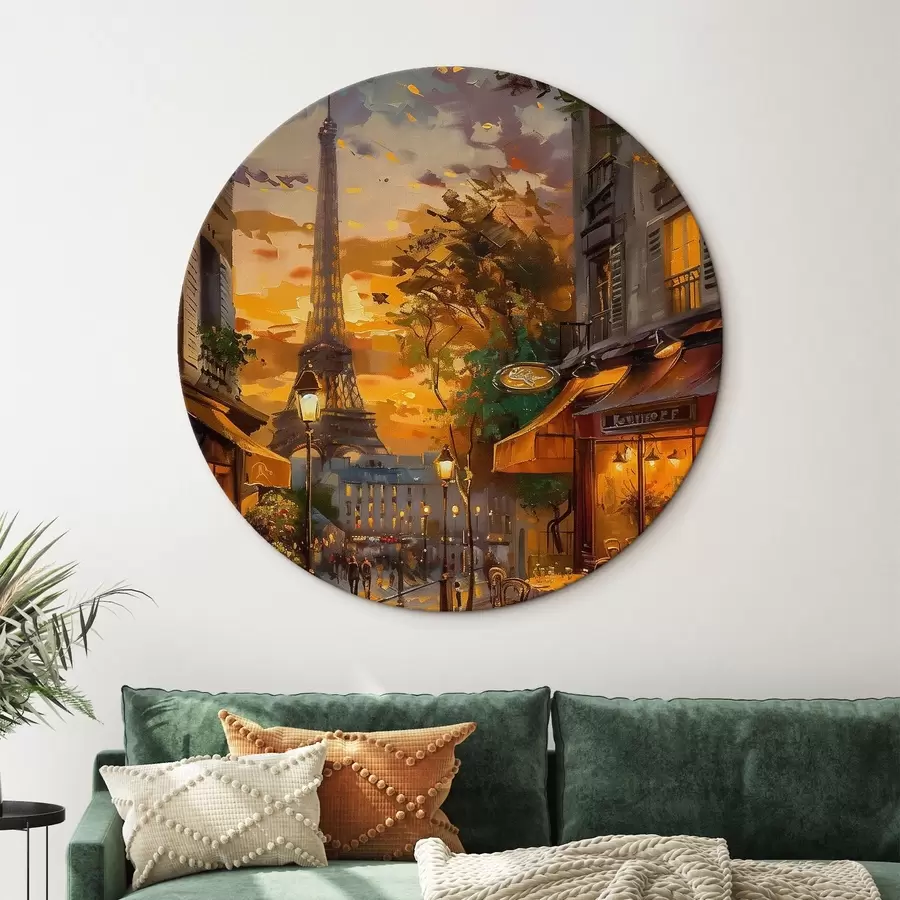 carta da parati Strada a Parigi, effetto pittura a olio nr. r45340