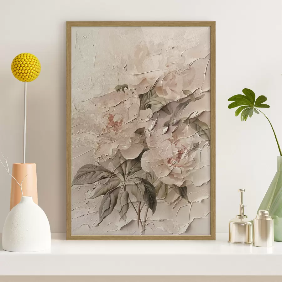 carta da parati Lussureggiante bouquet di peonie in stile acquerello su sfondo chiaro nr. f45336