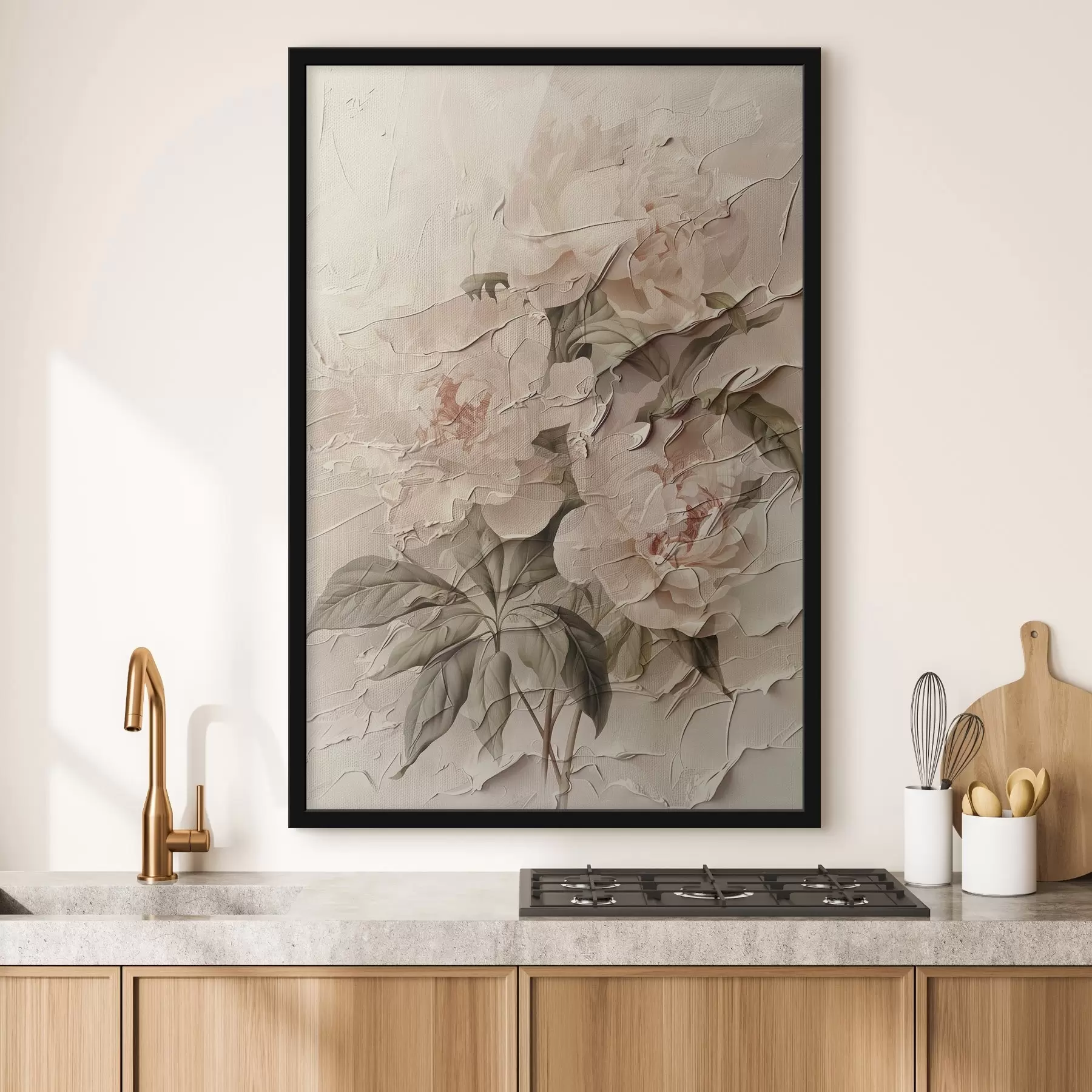 carta da parati Lussureggiante bouquet di peonie in stile acquerello su sfondo chiaro nr. f45336