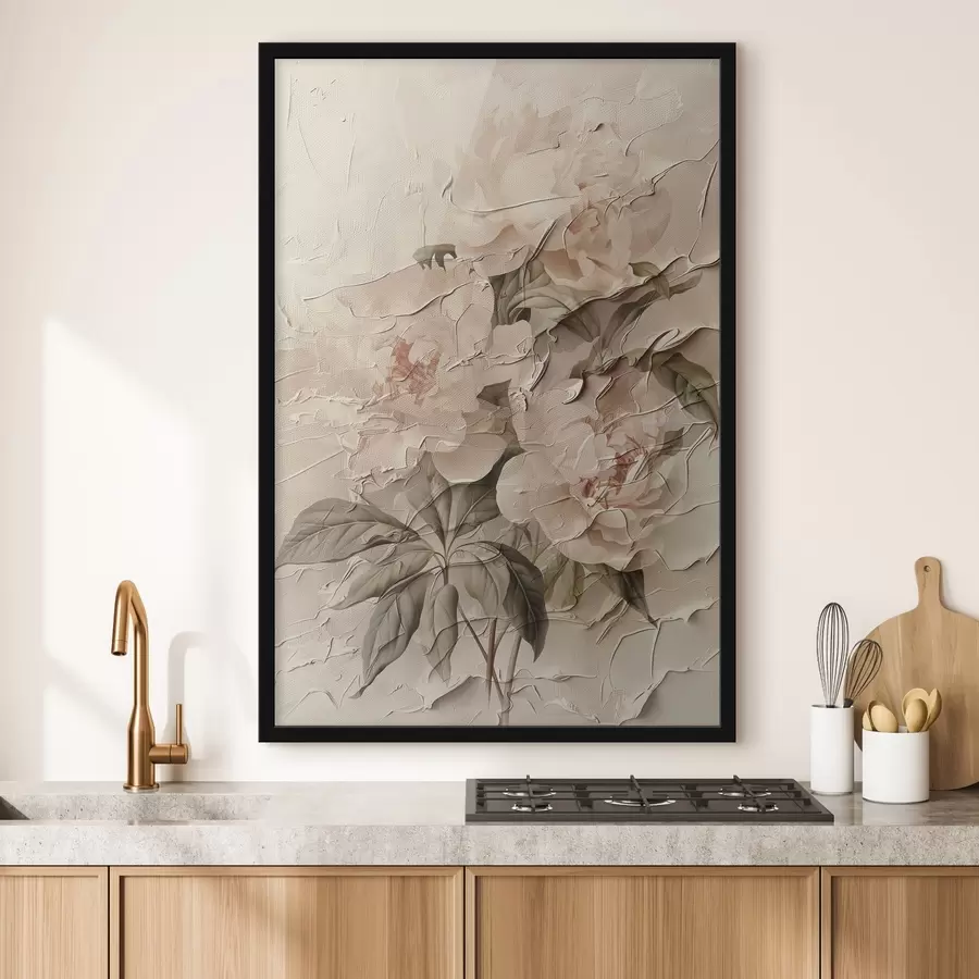 carta da parati Lussureggiante bouquet di peonie in stile acquerello su sfondo chiaro nr. f45336