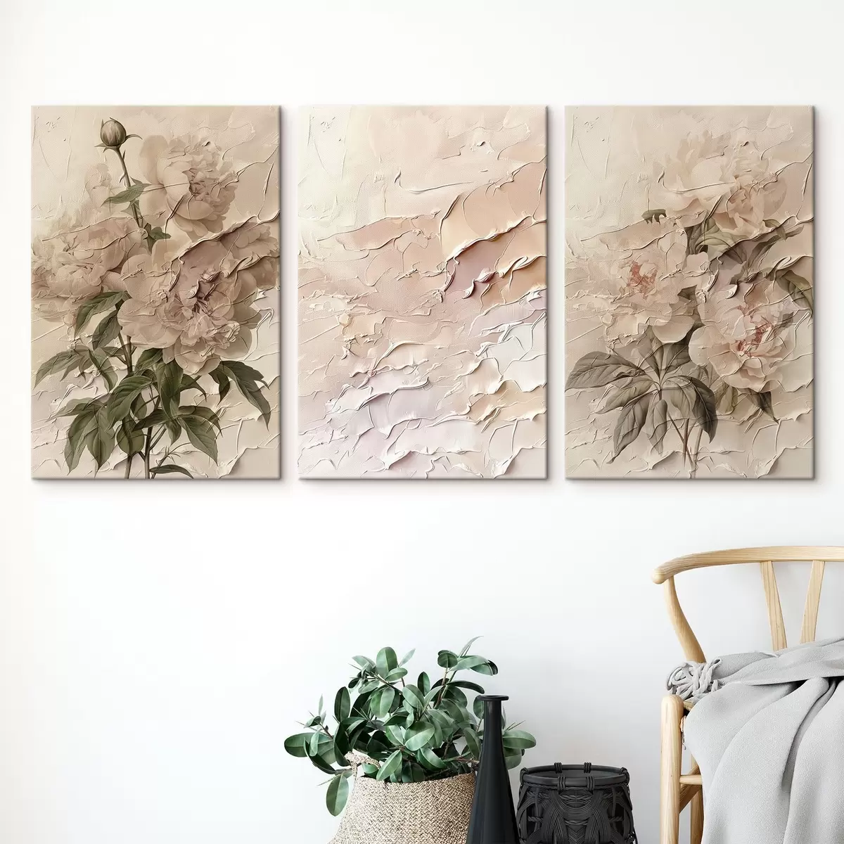 carta da parati Bouquet di peonie e effetto pennellata nr. m00616