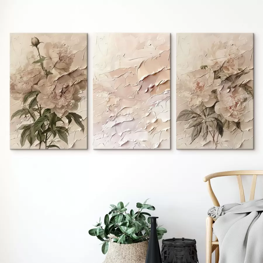 carta da parati Bouquet di peonie e effetto pennellata nr. m00616