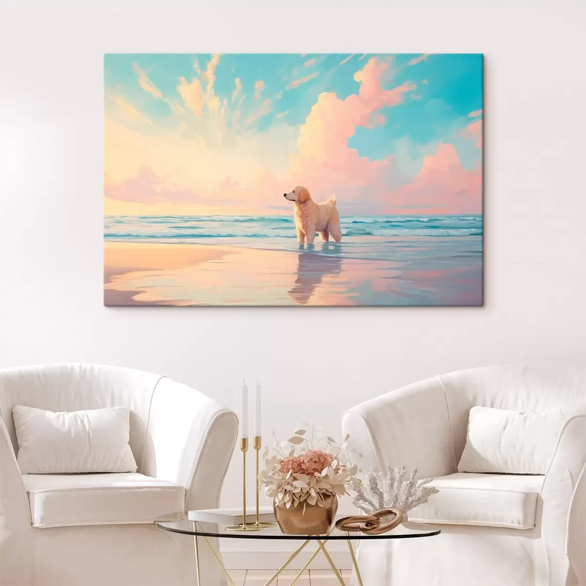 carta da parati Retriever in riva al mare nr. s45425