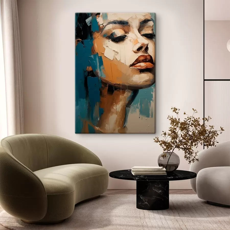 carta da parati Ritratto di donna con gli occhi chiusi nr. s45439