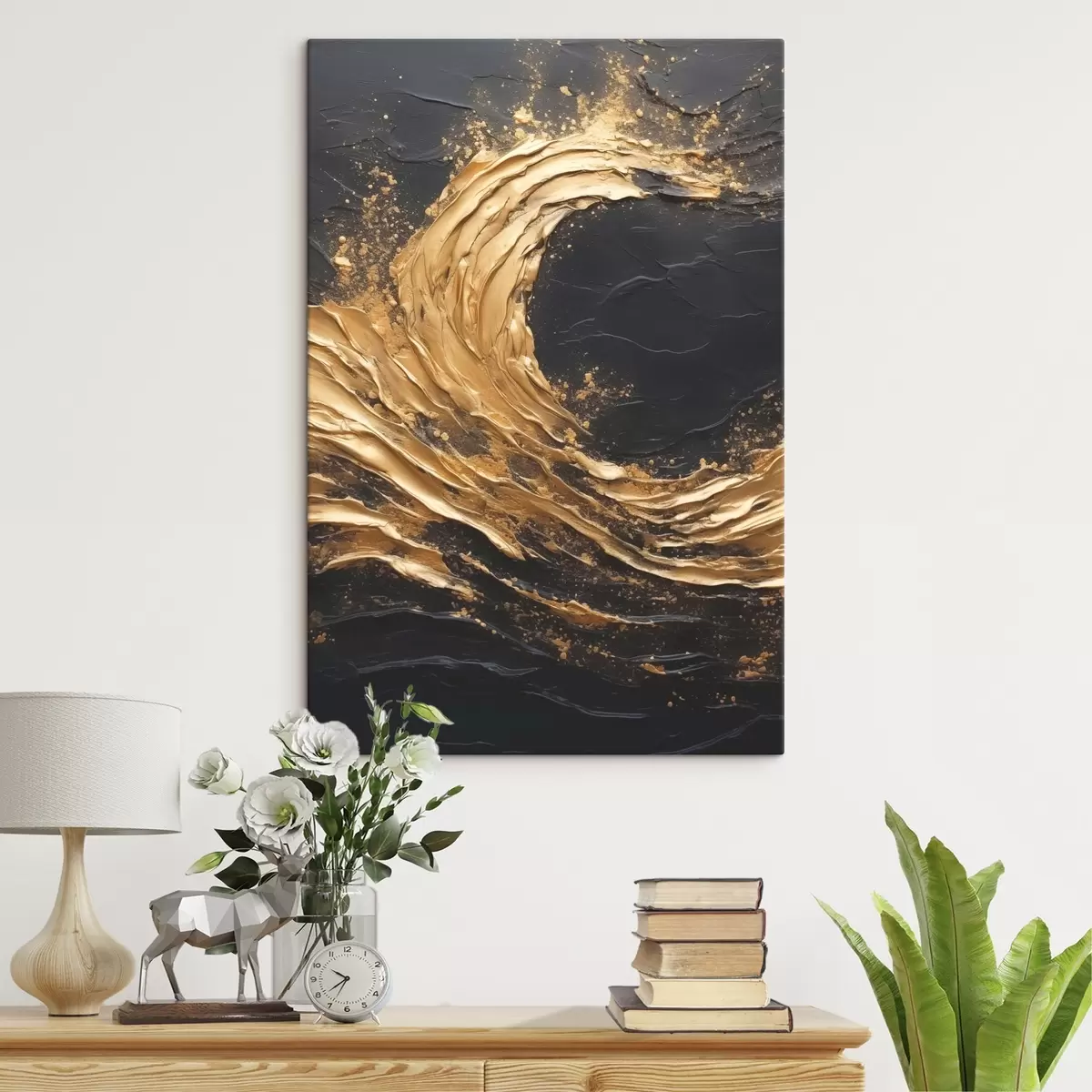 carta da parati Onda astratta nei toni dell'arancio nr. s45441