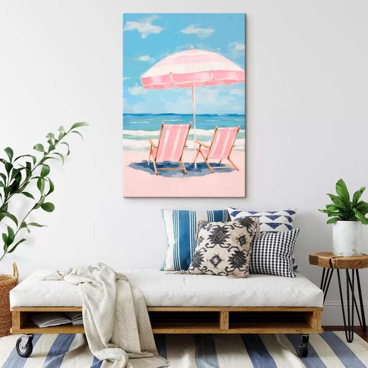 carta da parati Ombrellone e sedie a sdraio sulla costa nr. s45442