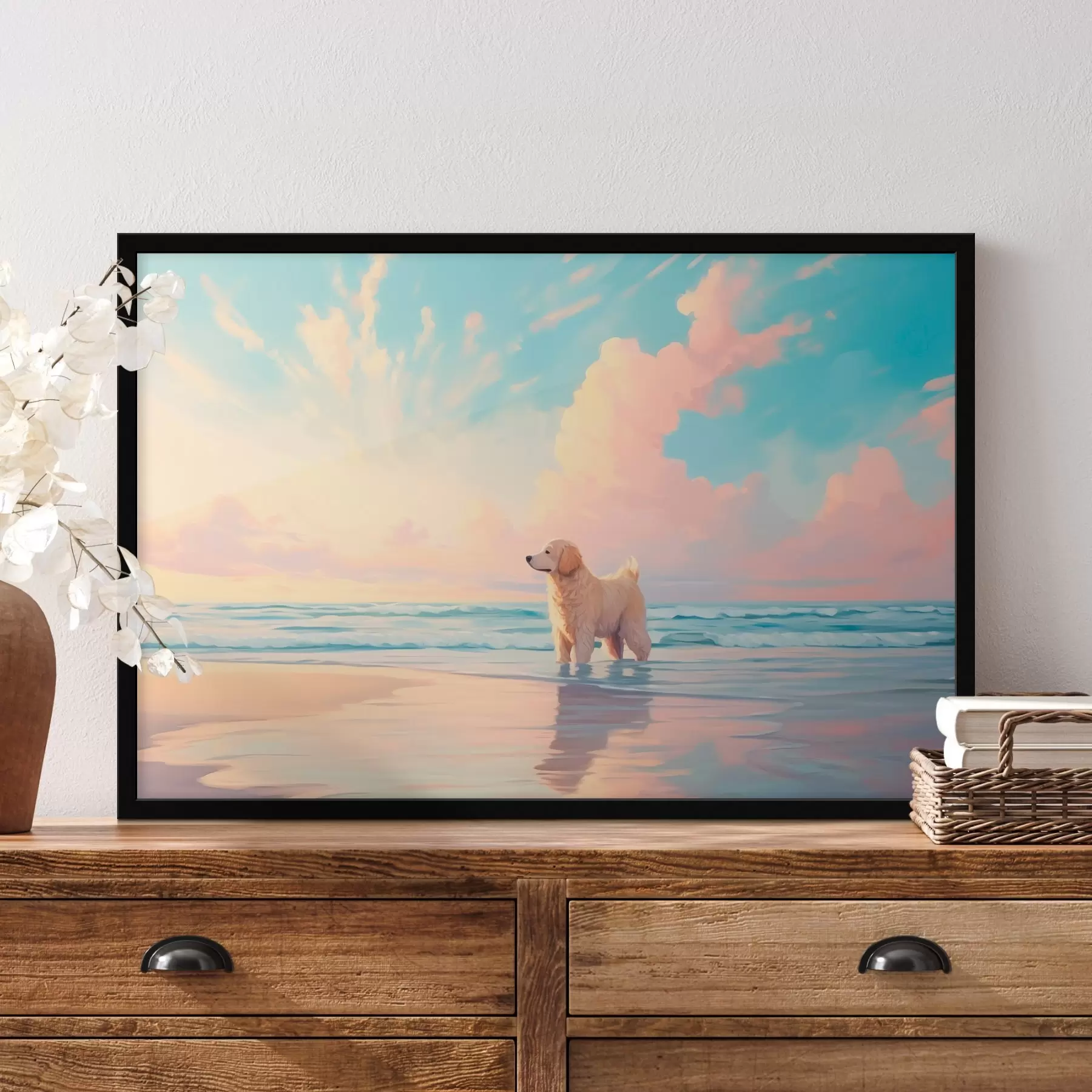 carta da parati Retriever in riva al mare nr. f45425