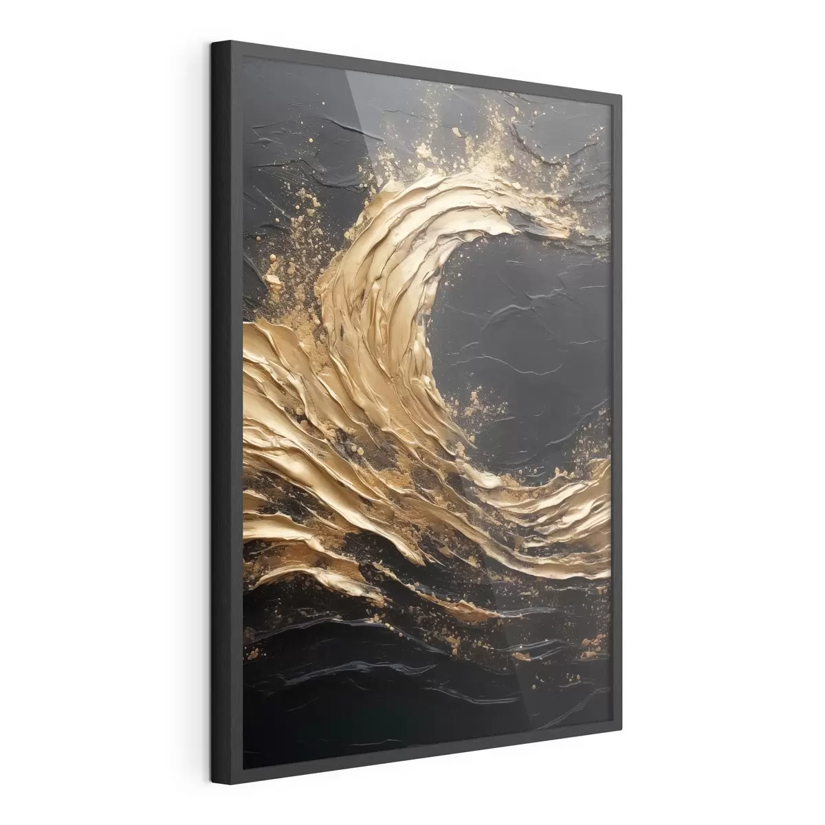 Poster Onda astratta nei toni dell'arancio f45441