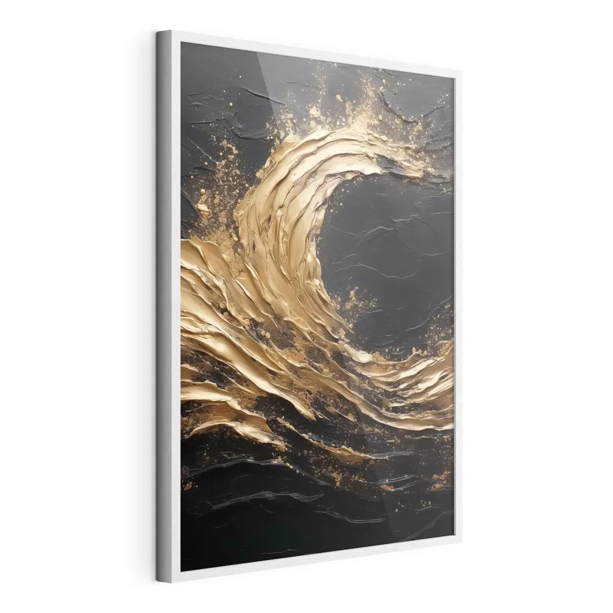 Poster Onda astratta nei toni dell'arancio f45441