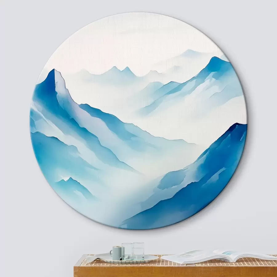 carta da parati Catene montuose nella nebbia Geometria nr. r45445