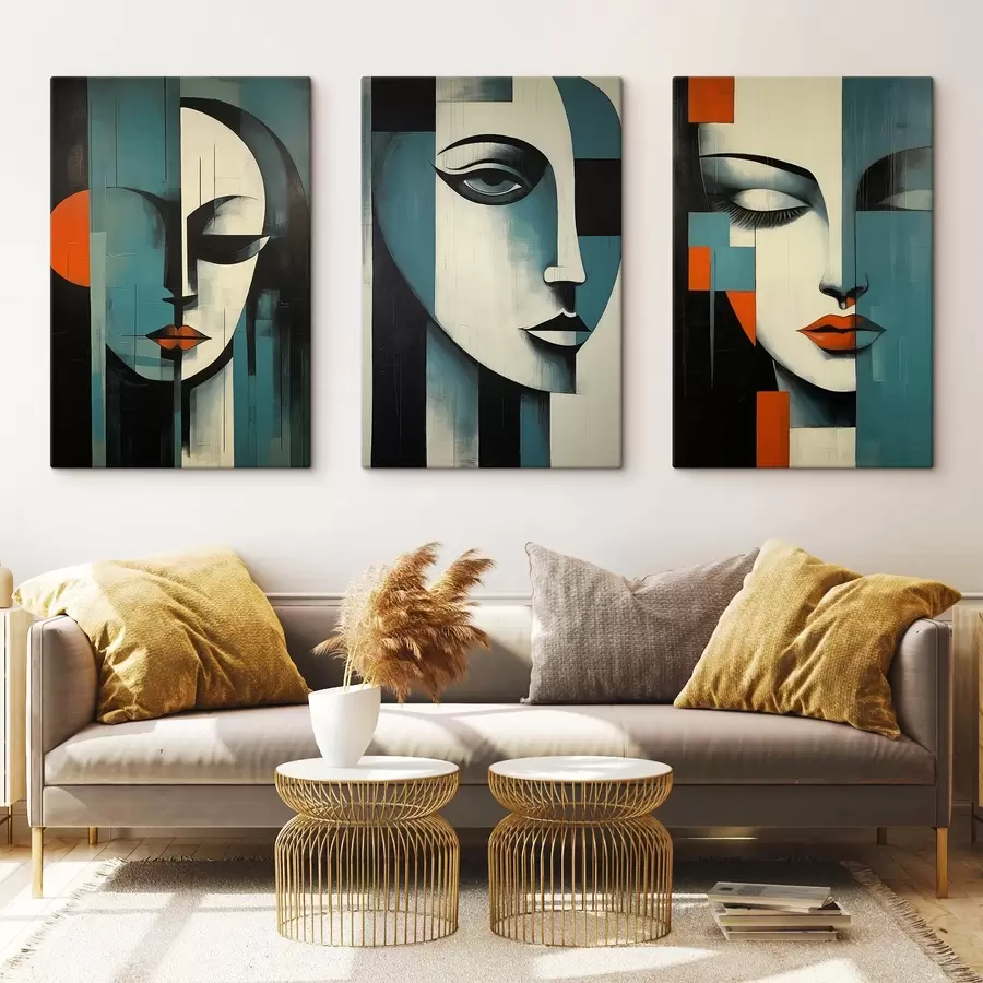 carta da parati Ritratti femminili astratti nr. m00621