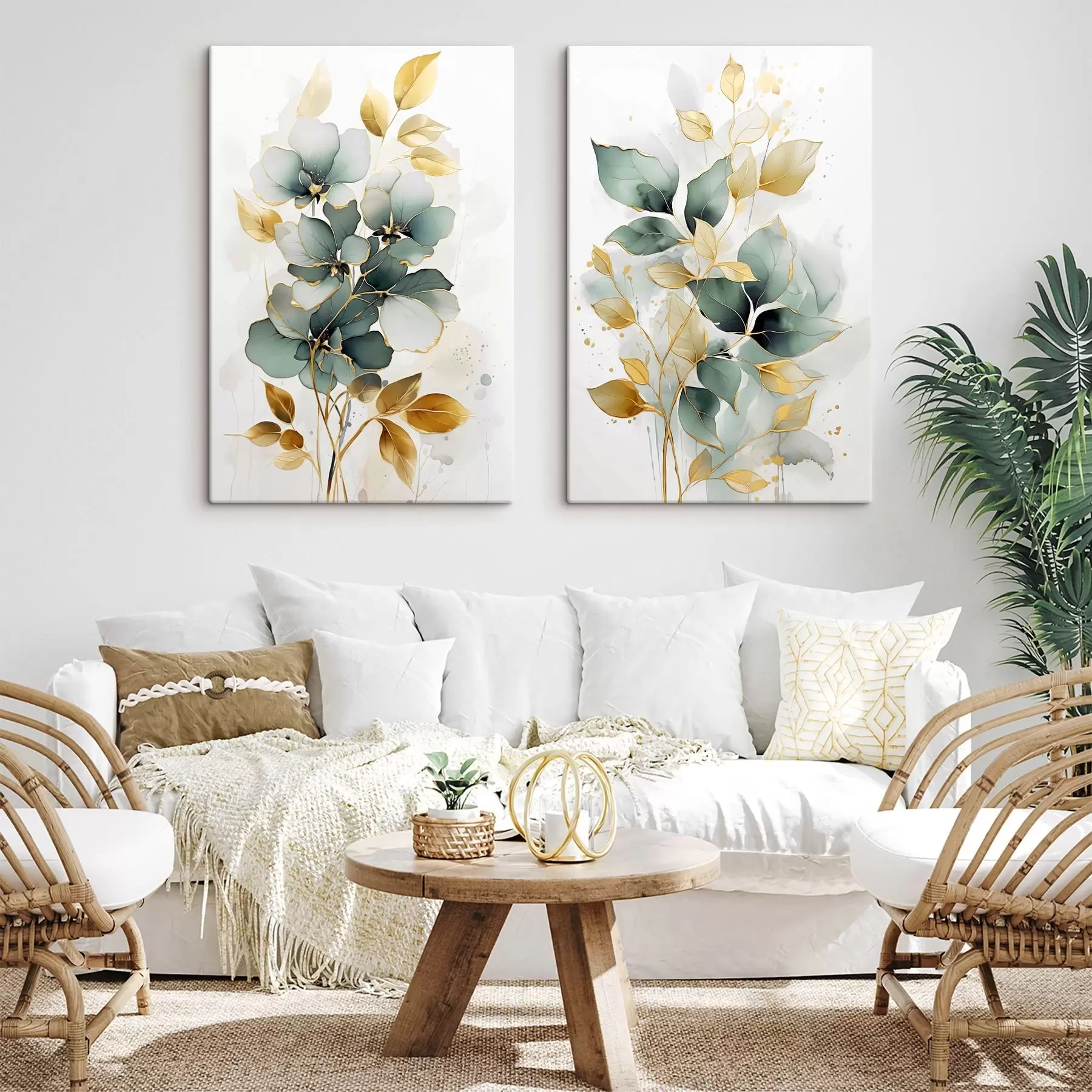 carta da parati Rami astratti con foglie nr. m00610