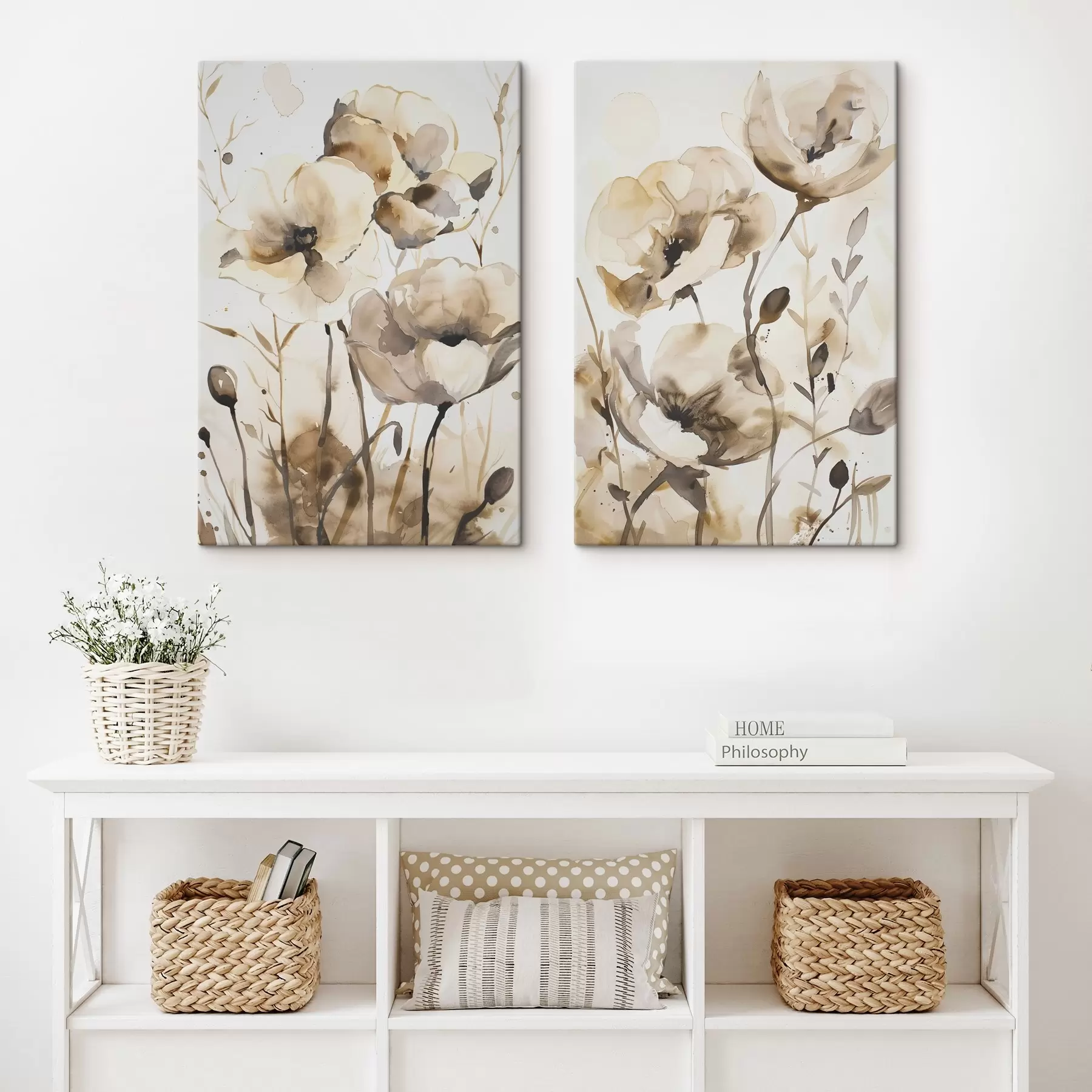 carta da parati Fiori in stile acquerello nr. m00612