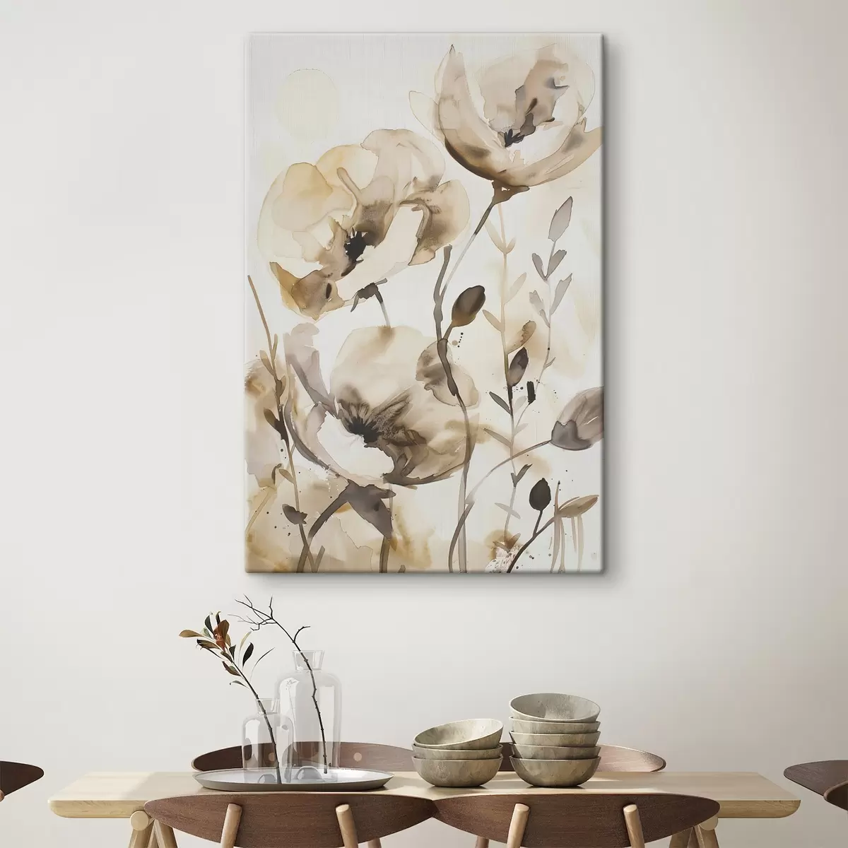 carta da parati Fiori in stile acquerello nr. s45364