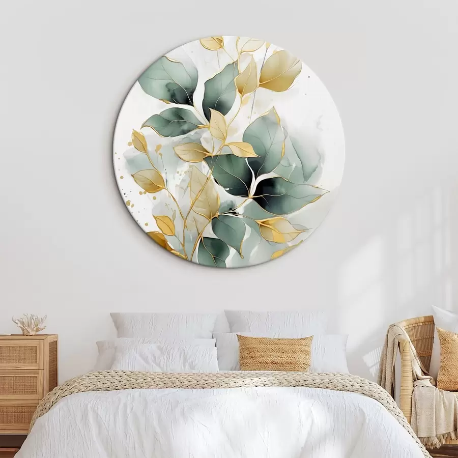 carta da parati Ramo astratto con foglie nr. r45366