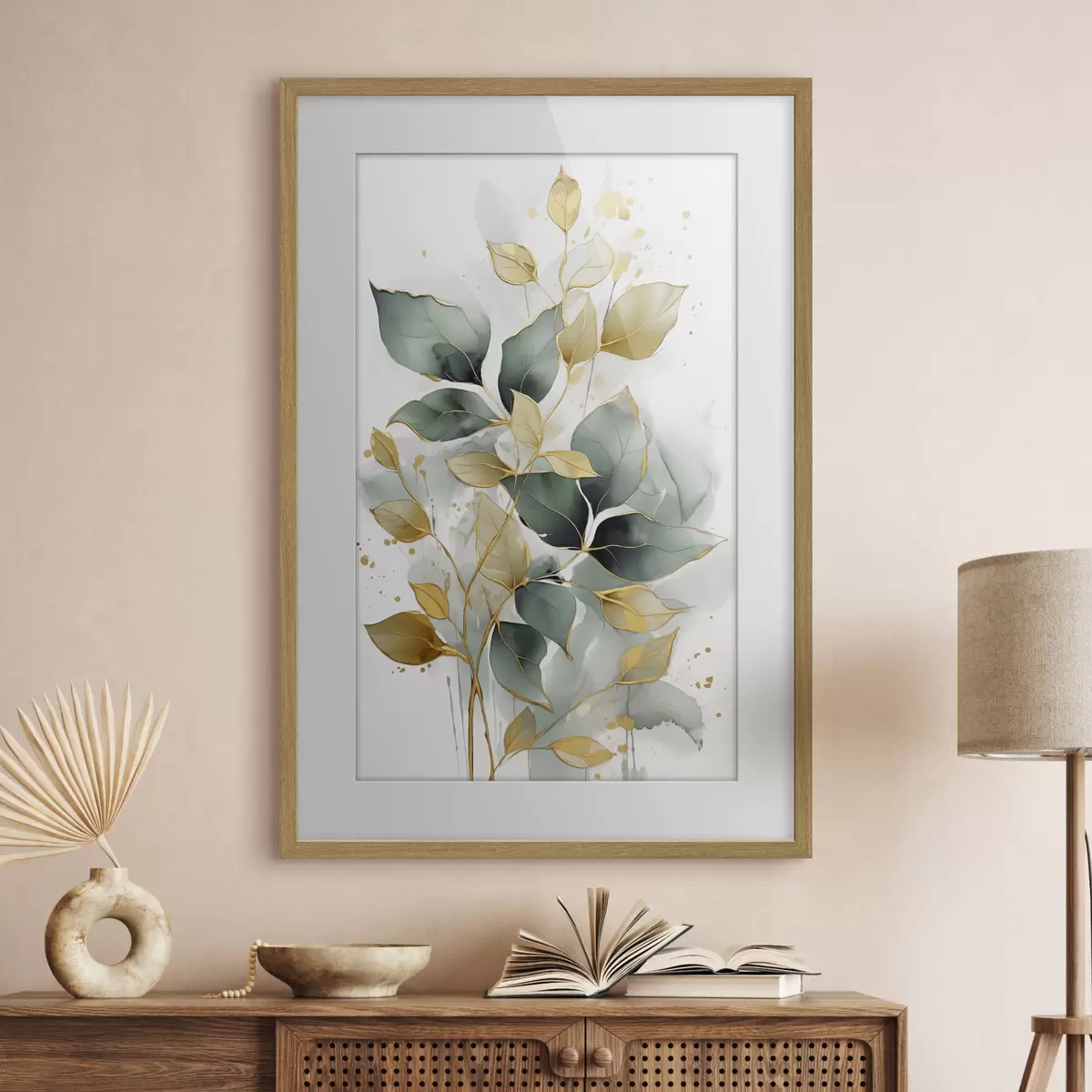 Poster Foglie sfiorate dall’oro f45366